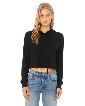 BELLA + CANVAS 8512 Women's Triblend Crop Long Sleeve Hoodie